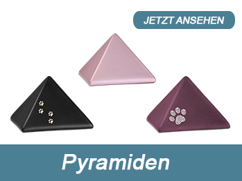Tierurnen Pyramide Form mit Swarovski-Elementen, Luxus für Ihr verstorbenes Haustier