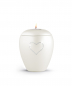 Preview: Pet Urn Crystal Champagner with Crystal Heart and Tealight