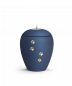 Preview: Pet Urn Verona Colour Navy with 4 Brushed Pawsight Lid