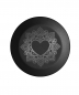 Preview: Urnendeckel mit Mandala Herz M2 schwarz