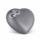 Preview: Tierurne Farbe: Steingrau Motiv Infinity-Pfote-Herz günstig kaufen