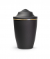 Preview: Pet Urn Edition Lina with brushed gold band domed lid