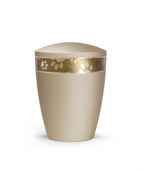 Biodegradable animal urns made of natural material for indoors and outdoors Colour Champagner