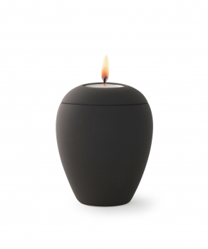 Tieurne Siena plain colour  anthracite with tea light