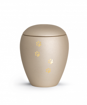 Pet Urn Verona Colour Champagner with 4 Brushed Pawson Verorna cheap