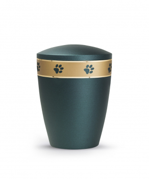 Edition Patas pet urn with paw band P1 in various sizes and colors