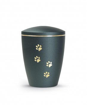 Edition Patas pet urn with 4 golden paws various sizes and colors