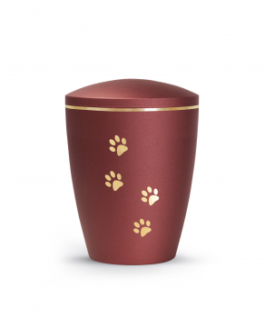 Biodegradable animal urns made of natural material for indoors and outdoors Colour Rubin