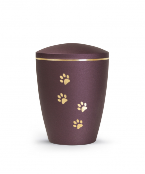 Biodegradable animal urns made of natural material for indoors and outdoors Colour Berry