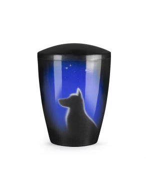 Pet Urn Edition Airbrush Design: "Dog Starry Sky" in various sizes
