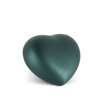 Ceramic Urn Heart with Colour: Petrol various sizes