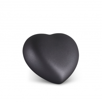 Ceramic Urn Heart with Colour: Black various sizes