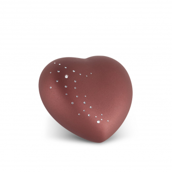 Heart Urn Colour Rubin with Startrail for Dogs and Cats