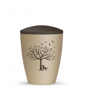 Edition Natura Pet Urn with Dog and Tree motif in 2 different sizes H6