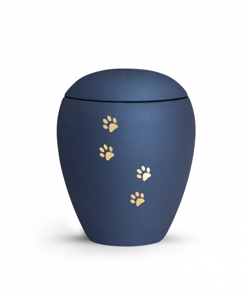 Pet Urn Verona Colour Navy with 4 Brushed Pawson Verorna cheap