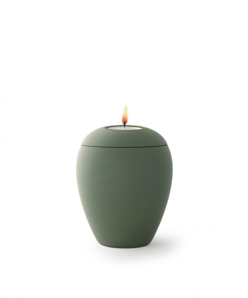 Tieurne Siena plain colour oliv with tea light