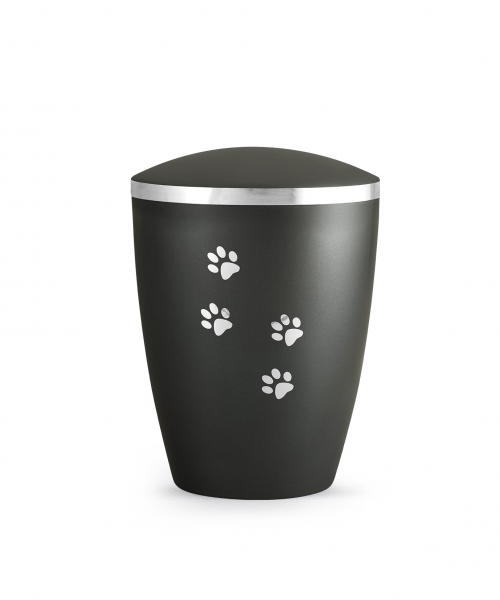 Biodegradable animal urns made of natural material for indoors and outdoors Colour anthrazit