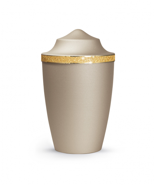 Pet Urn Edition Glamour with Glitter Ribbon Pointed Lid