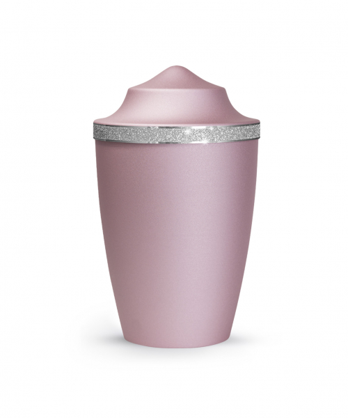 Pet Urn Edition Glamour with Glitter Ribbon Pointed Lid