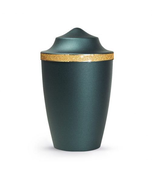 Pet Urn Edition Glamour with Glitter Ribbon Pointed Lid