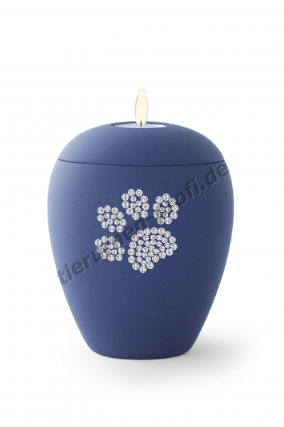 Option: personalized your urn with Paw of Swarovski crystals