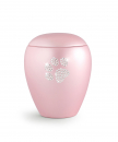 Pet Urn Crystal Rosé with Crystal Paw