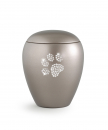 Pet Urn Crystal Fumé  with Crystal Paw