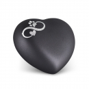 Buy Pet Urn Colour: Black Motif Infinity Paw Heart cheap
