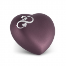 Tierurne Farbe: Berry Motiv Infinity-Pfote-Herz günstig kaufen
