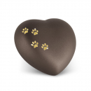 Heart Urn 4 paw Colour Siena for Dogs and Cats