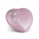 Heart Urn 4 paw Colour Rosé for Dogs and Cats